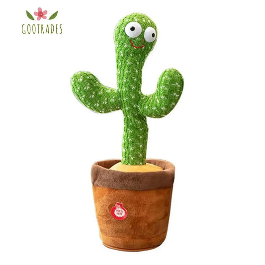 Cactus bailarín y parlante en español, carga USB/batería, juguete para bebé.